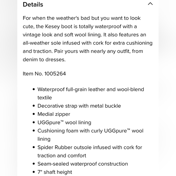 UGG "Kesey" Waterproof Leather Knit Combat Boot Chestnut Brown, Women's Size 9.5 - Picture 13 of 14